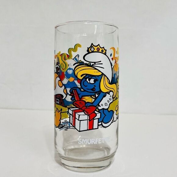 Vintage 1983 The Smurfs-Smurfette Glass - Picture 3 of 4
